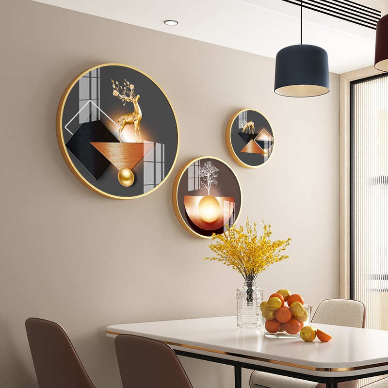 ♨modern minimalist restaurant decoration painting light luxury style dining  room background wall Nordic atmosphere circ | Shopee Malaysia