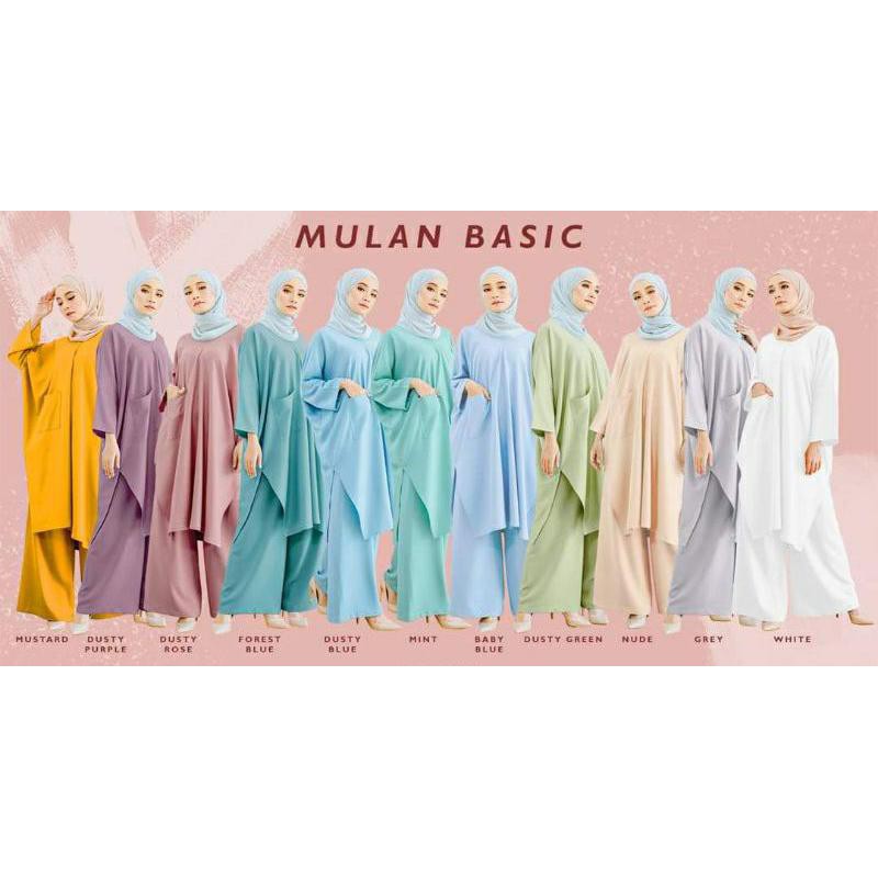 ?Mulan Basic Hot Selling Muslimah Loose Poket X Payah Gosok everyone favourite