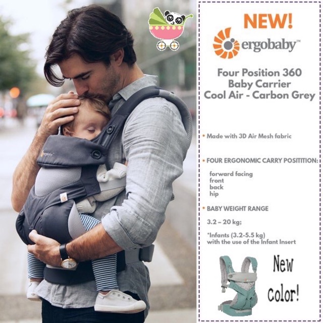 ⚡SALE⚡READY STOCK Ergobaby 360 Cool Air Mesh baby carrier 100% ORIGINAL |  Shopee Malaysia