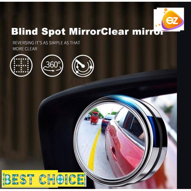 Cermin bulat side mirror Car 360 Rotatable Side Mirror Blind Spot Mirror View kereta cermin