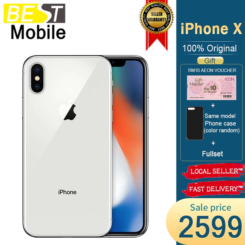 Apple Iphone X 256gb 64gb 95 New Fullset Shopee Malaysia