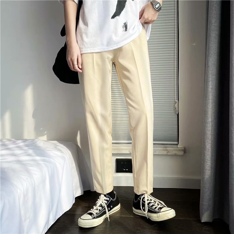 Zsell Mens Relax Painted Black White Batik Trousers Straight Casual Pants Korean