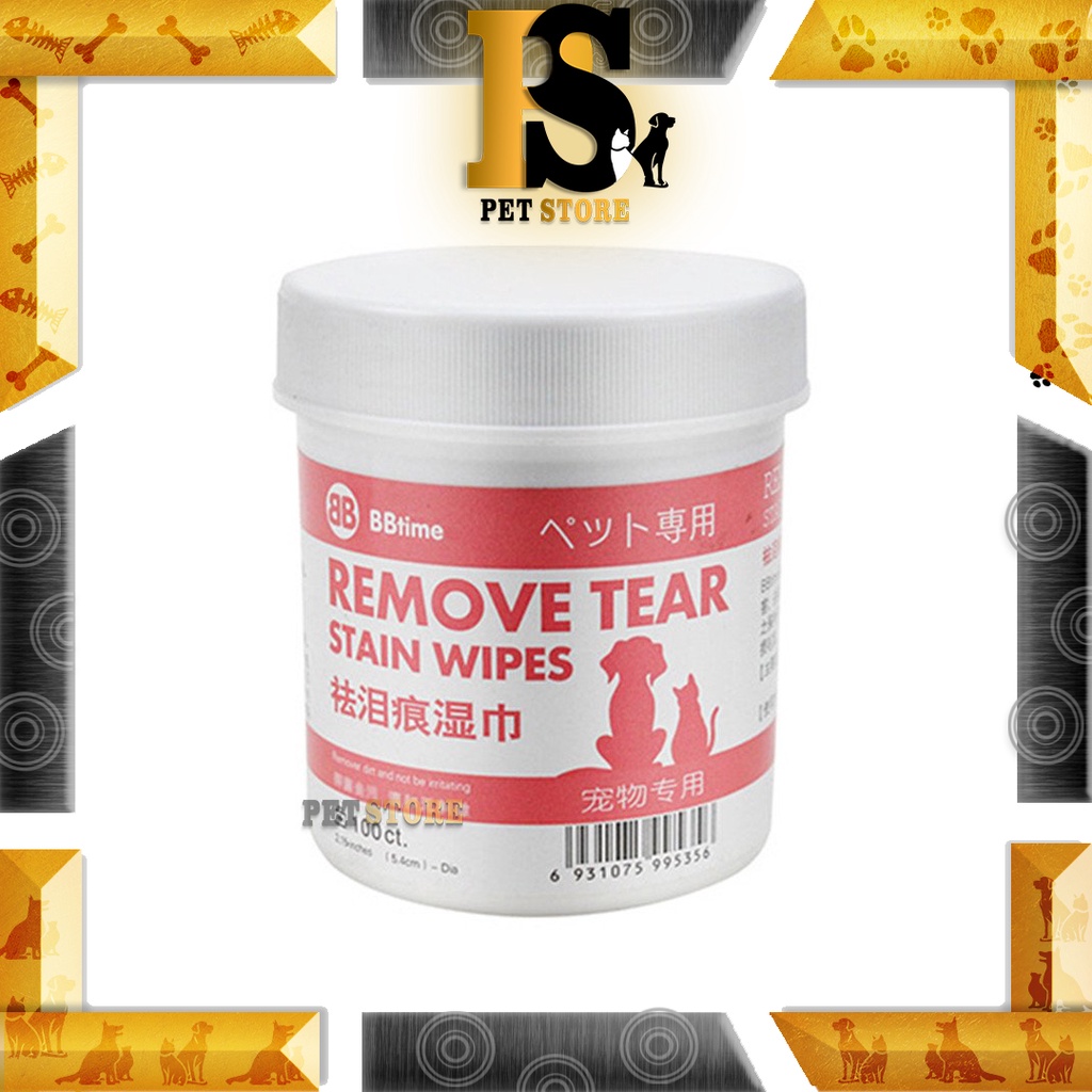 BB Time Remove Tear Stain Wipes Pet Wet Wipes Dogs Cats Eye Grooming