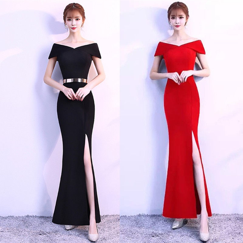 Pre Order Rm 65 Dinner Dress 韩版气质优雅连身长裙 Shopee Malaysia