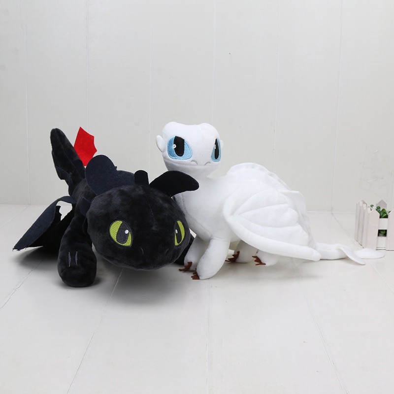 light fury and night fury plush