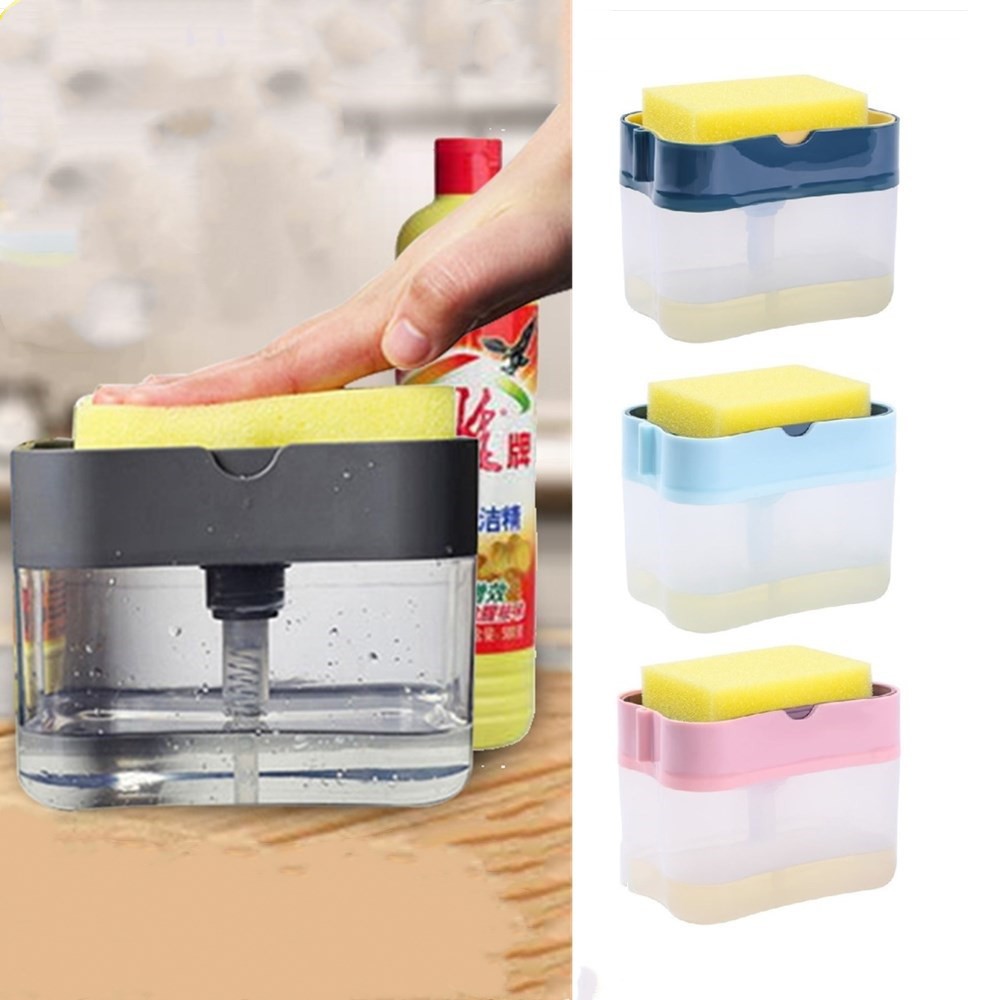 Csearch New Creative 2in1 Kitchen Tray Sponge Soap Dispenser Manual