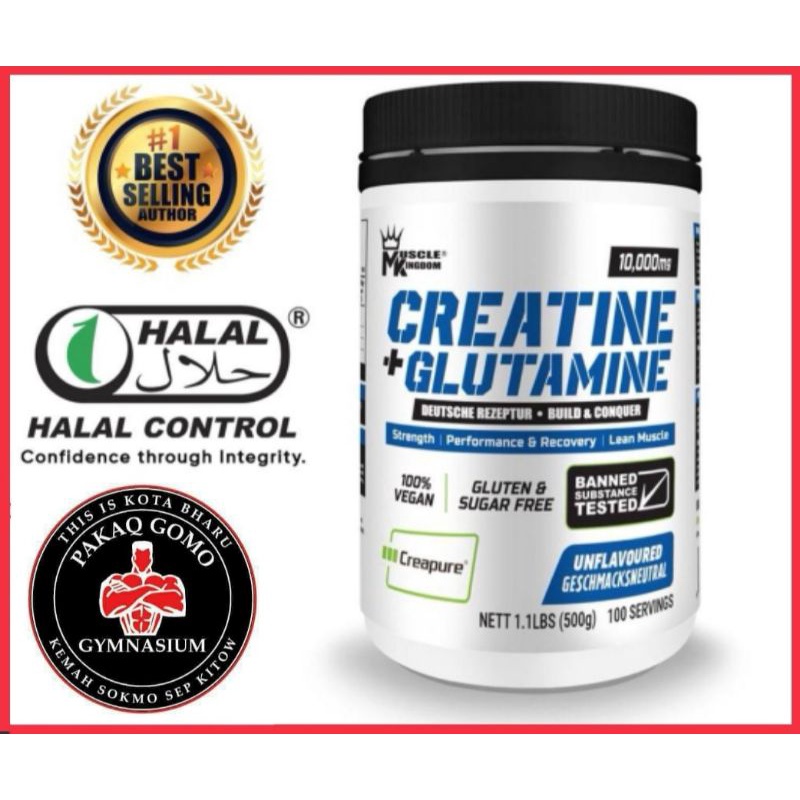 Muscle Kingdom Creatine Monohydrate + Glutamine 500 g (100 serving
