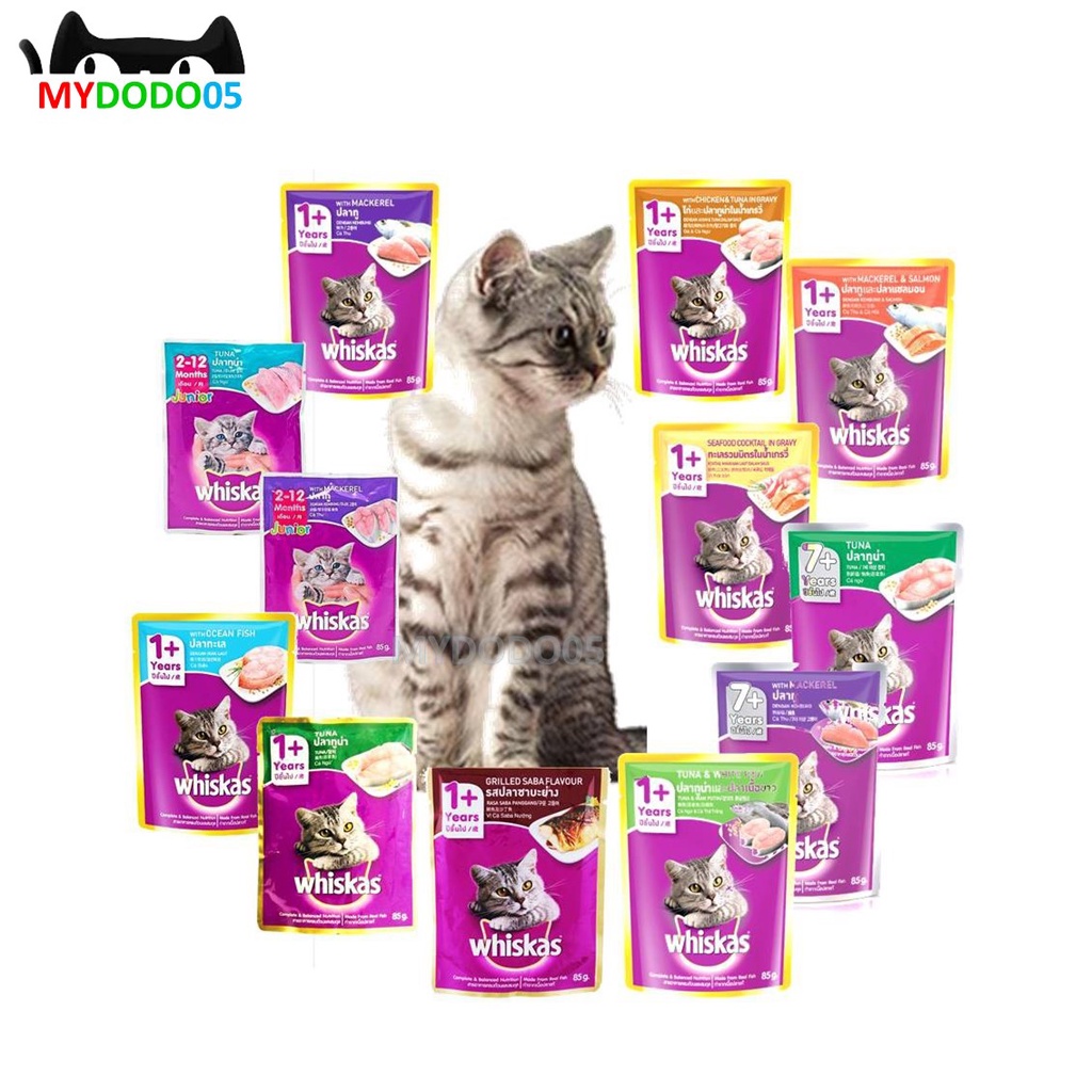 WHISKAS POUCH SENIOR/ADULT/KITTEN WET FOOD 80G Shopee Malaysia