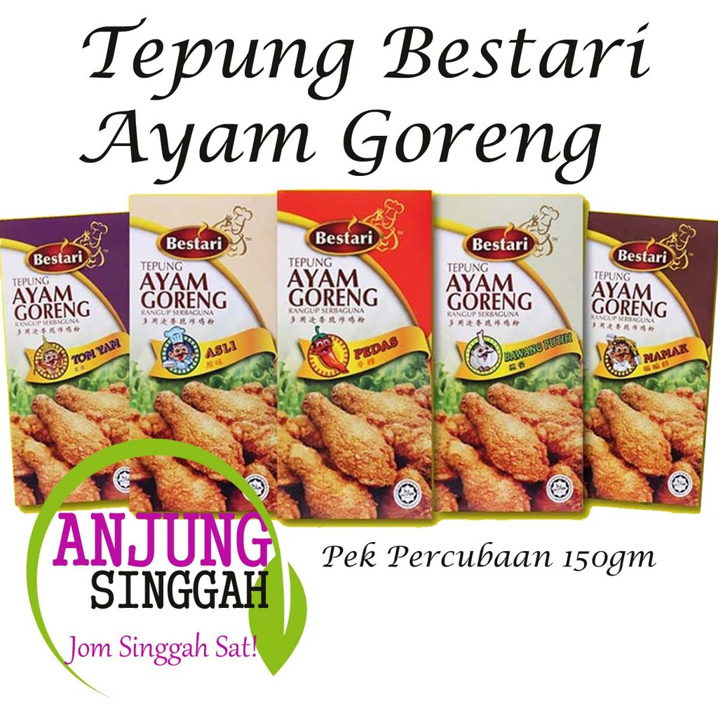 Tepung Ayam Goreng Bestari Pelbagai Perisa 150g  Shopee Malaysia