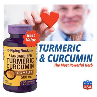 Ready Stock, Standardized Turmeric Curcumin Complex, 500 mg, 120 Capsules (Made in USA)