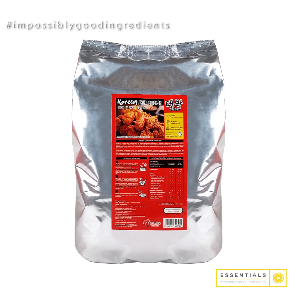 DAEBAK Korean Fried Chicken Batter Mix Powder [2KG] HALAL Shopee Malaysia