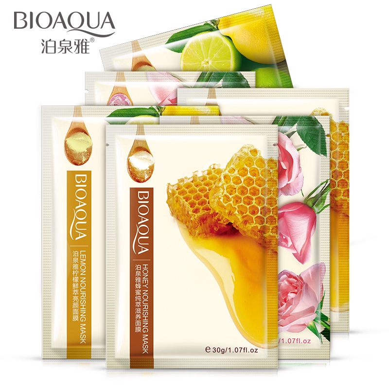 1PC BIOAQUA Natural Lemon Honey Face Mask
