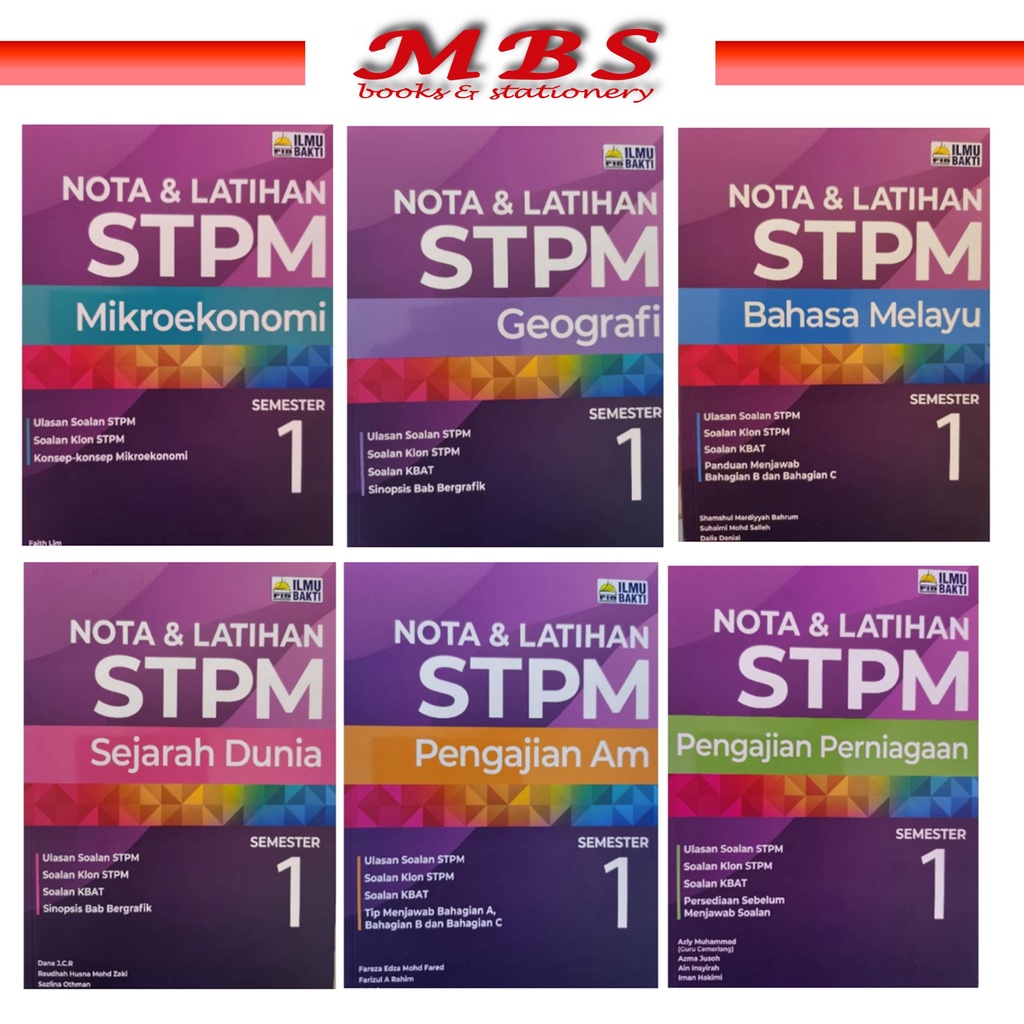 BUKU NOTA & LATIHAN STPM SEMESTER 1 EDISI 2022 | Shopee Malaysia