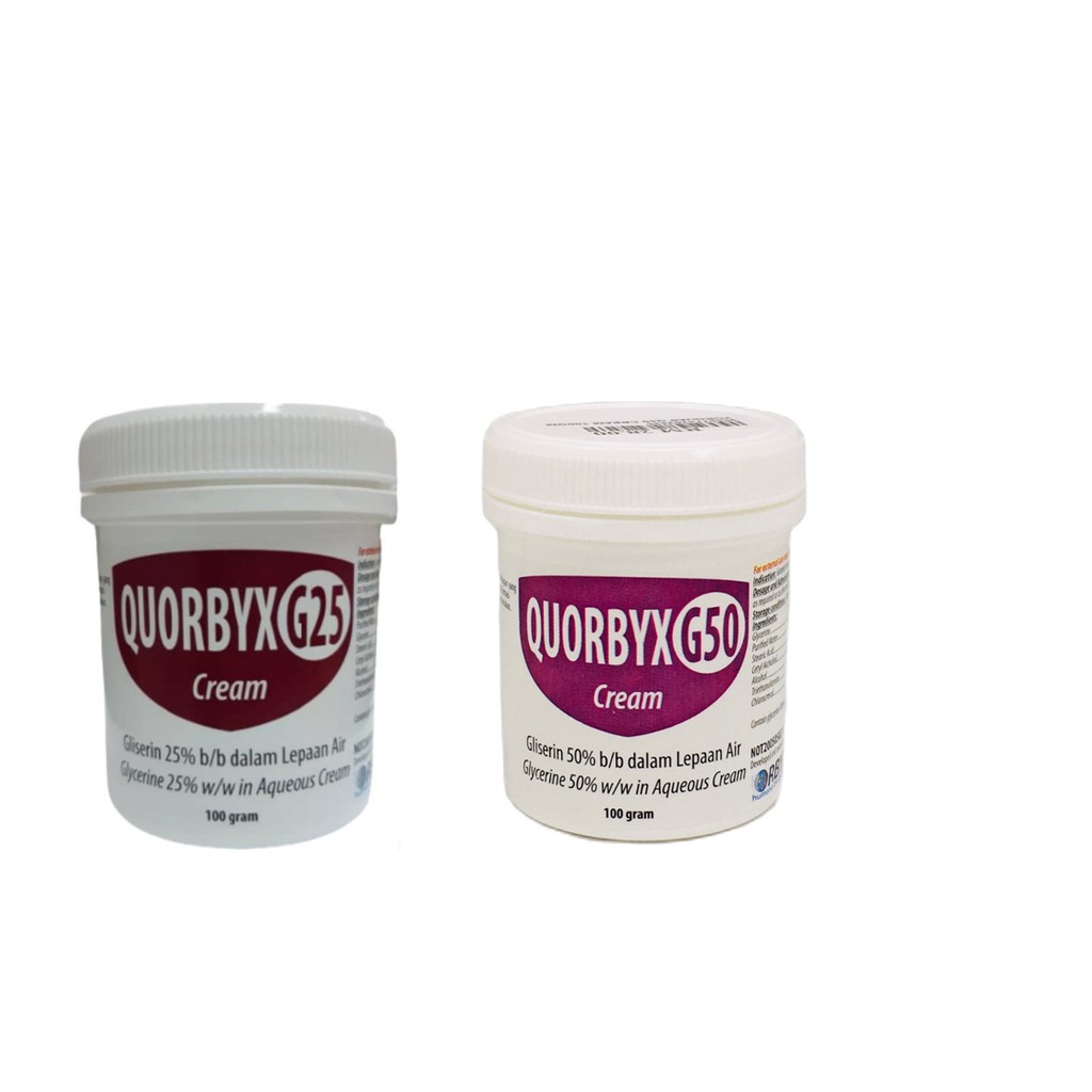 Quorbyx Cream [Glycerine 25 (G25)EXP6/2023/Glycerine 50 (G50)] 100g