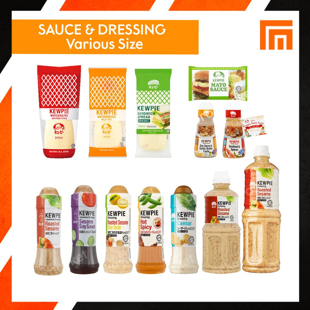 KEWPIE Sauce Dressing Caesar Hot and Spicy Roasted Sesame Tartar Japan