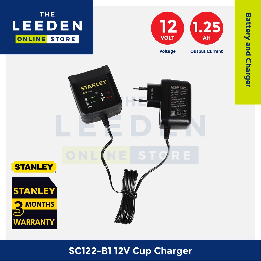 STANLEY SC122-B1 12V Cup Charger by Leeden Online Store