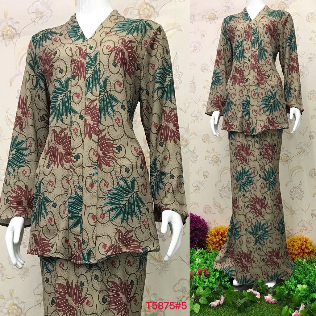 Nayla Z Baju  Kurung Floral Design  Long sleeve Lengan  