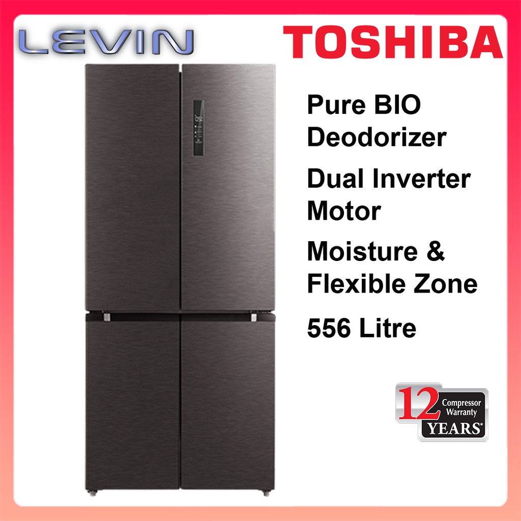 556L Toshiba 4 Doors Fridge Dual inverter Peti Sejuk Refrigerator