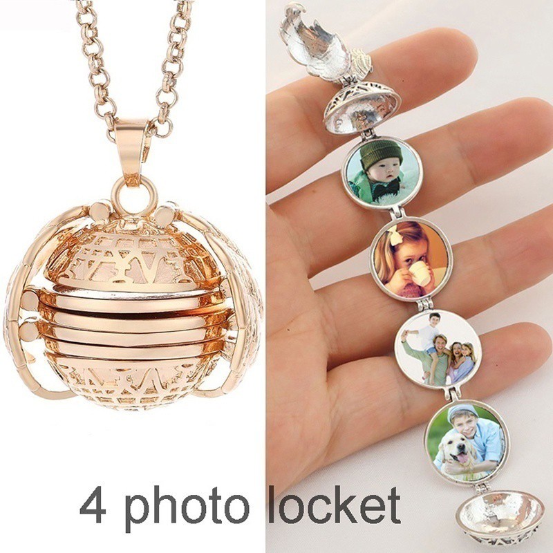 1 PCS Necklace Expanding Photo Locket Necklace Pendant Wings Gift Jewelry Decorationy