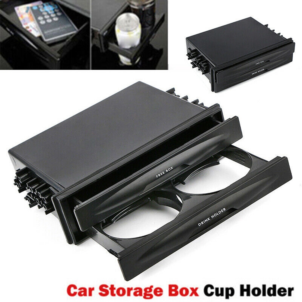Universal Car auto Double Din Radio Pocket Drink Cup Holder Storage Box Car Storage Box 