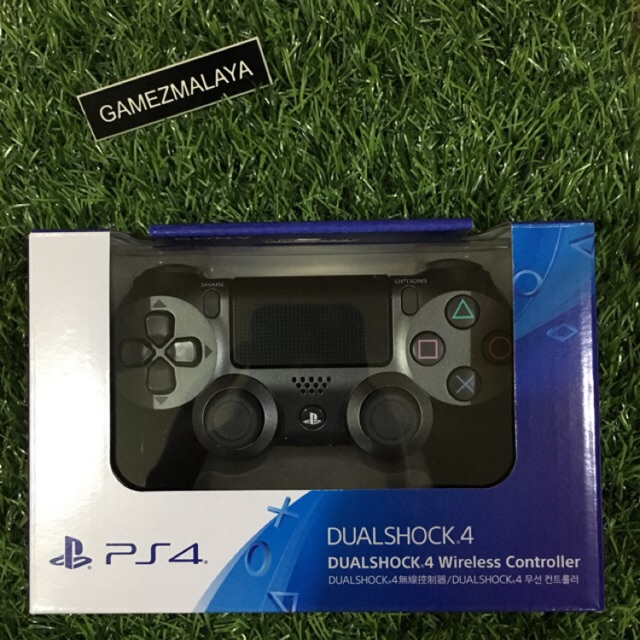 steel black playstation 4 controller