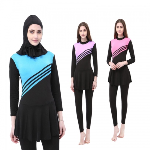 Muslimah Swimsuit Hijab Women Female Swimming Suit Baju Renang Plus Size Muslim Swimwear A1