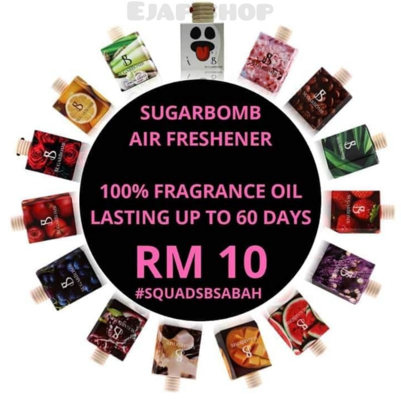 Sugarbomb AIR FRESHNER Original.Tahan Sehingga 60 hari 💗 Car and Home