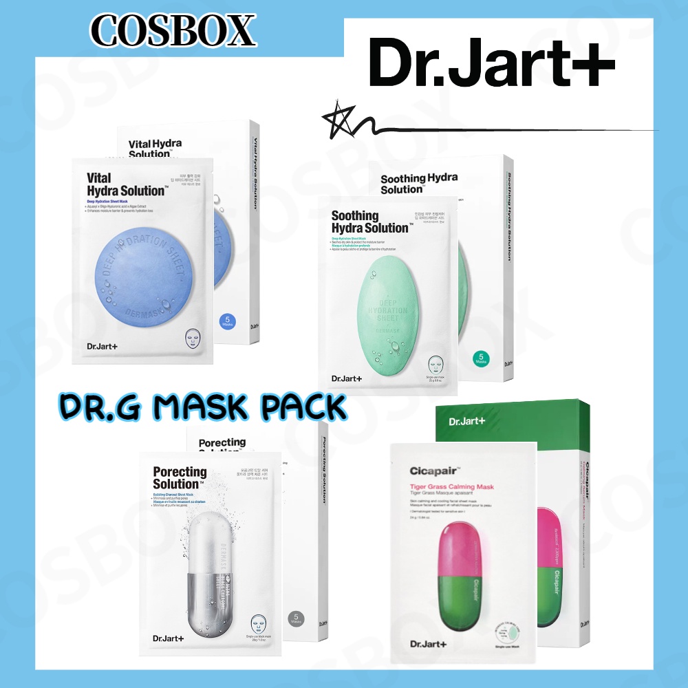 [DR.JART] Masks collections 5 Sheets Pack SOOTHING HYDRA SOLUTION