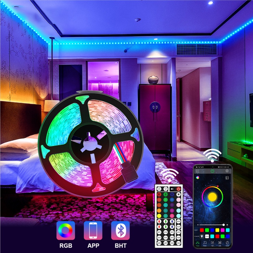 TIKTOK Bluetooth USB LED Strip Light RGB 5V LED Lights Flexible 5M Lamp