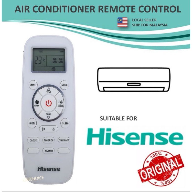 Hisense Original Replacement For Hisense Air Cond Aircond Air Conditioner Remote Control 8011