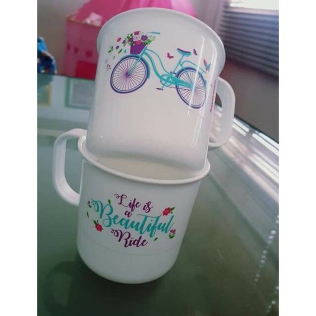 Tupperware bicycle mug 2 pcs ( 350 ml)