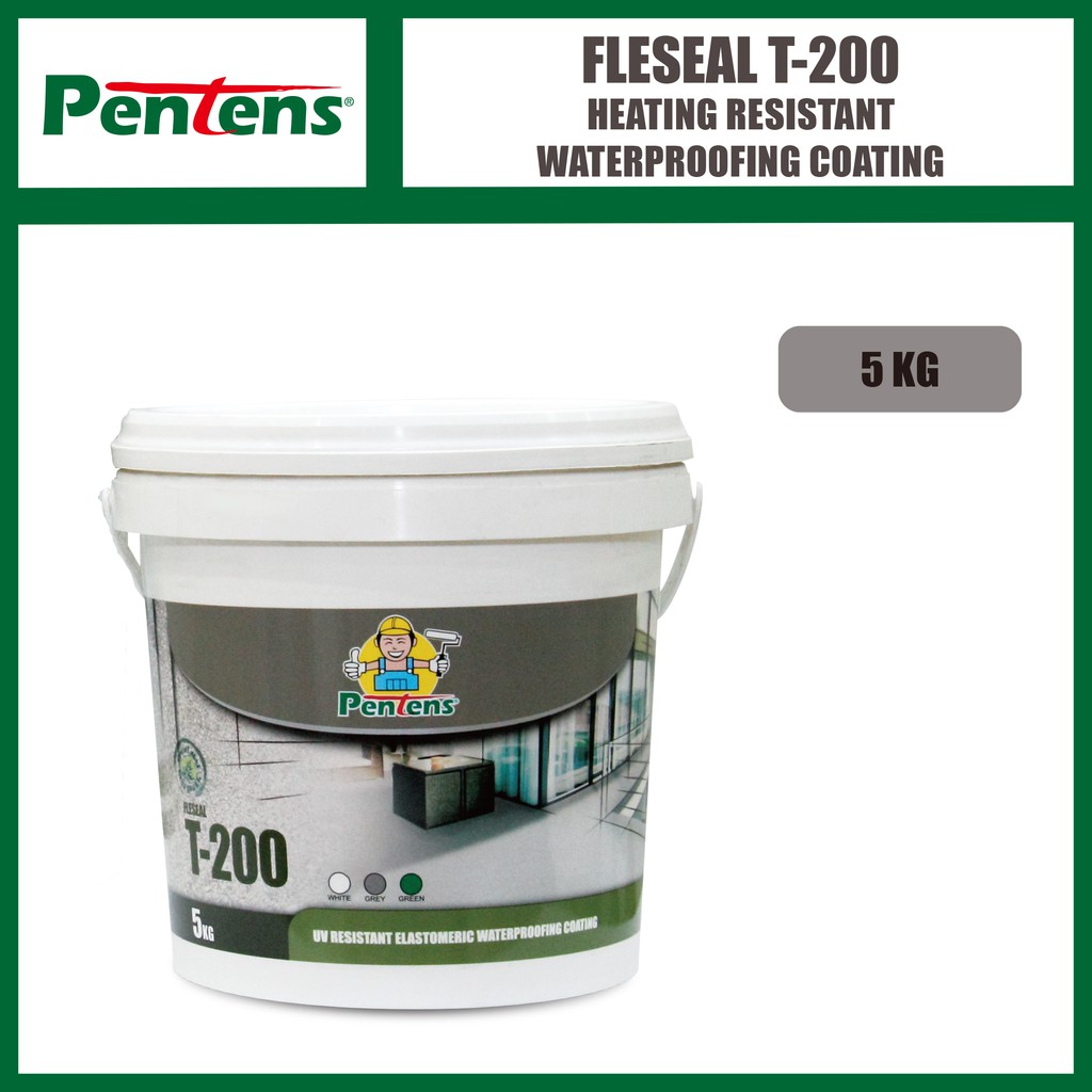 5KG PENTENS FLESEAL T200 Heating Resistant Waterproofing Coating