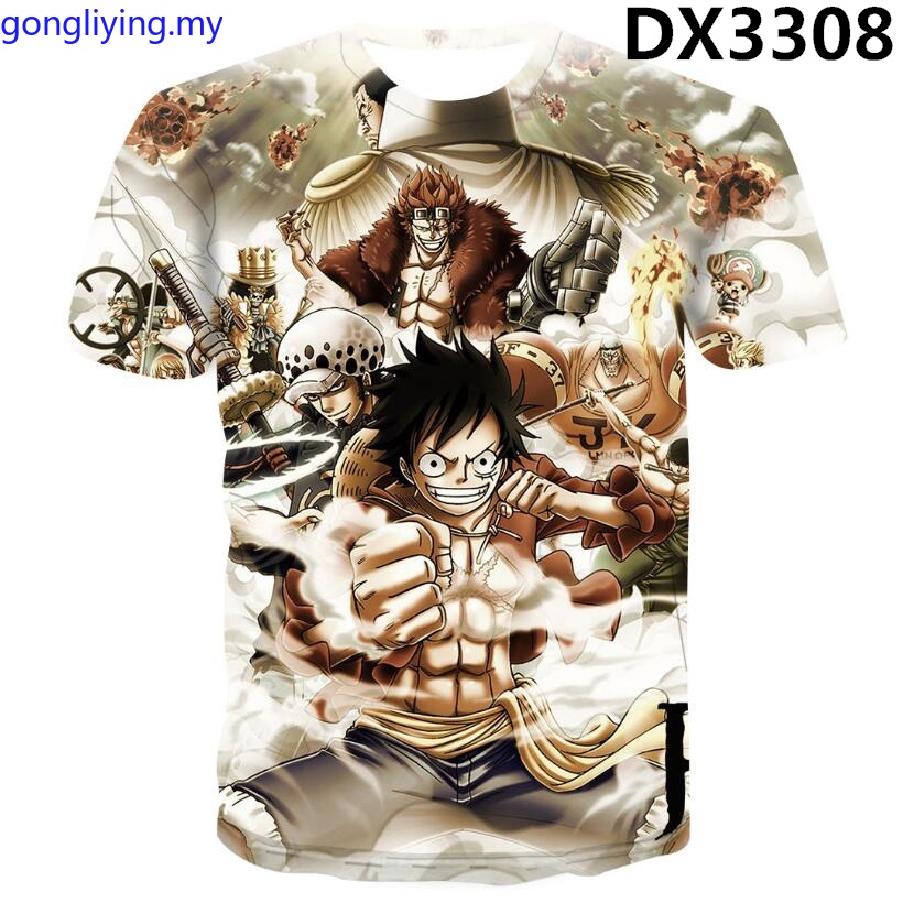 Premium Quality Anime one piece Luffy T-shirt Men Women Summer 3D Printed Casual graphics short sleeve Tshirt