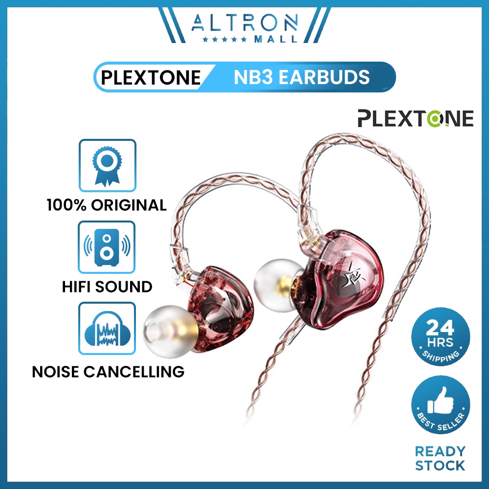 PLEXTONE FRO NB3 Earphone HiFI Dynamic Driver Sport Headphone in Ear Noise Cancelling Running Headset Mic Samsung Xiaomi