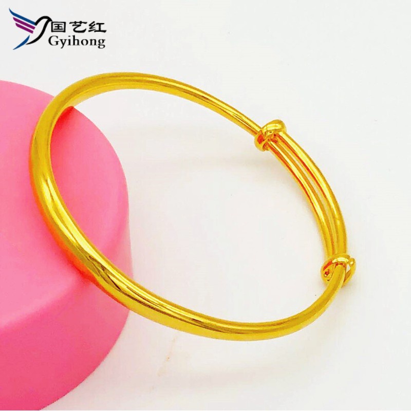 Vietnam Placer Gold Bracelet Women's Gold Plated Pure Gold Jewelry999 Heritage Solid Imitation Gold Bracelet Does Not Fa