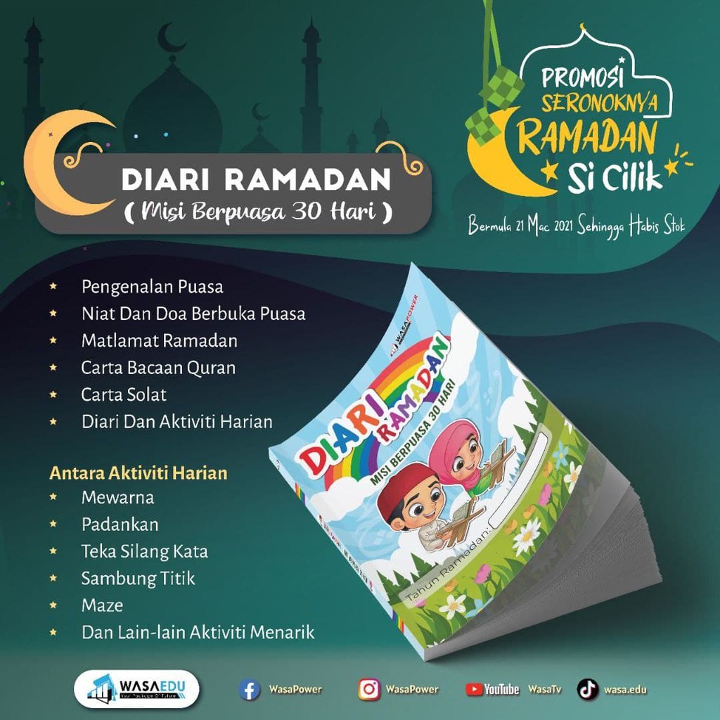 Buy Buku Kanak Kanak Diari Ramadhan Kanak Kanak Wasapower Seetracker Malaysia