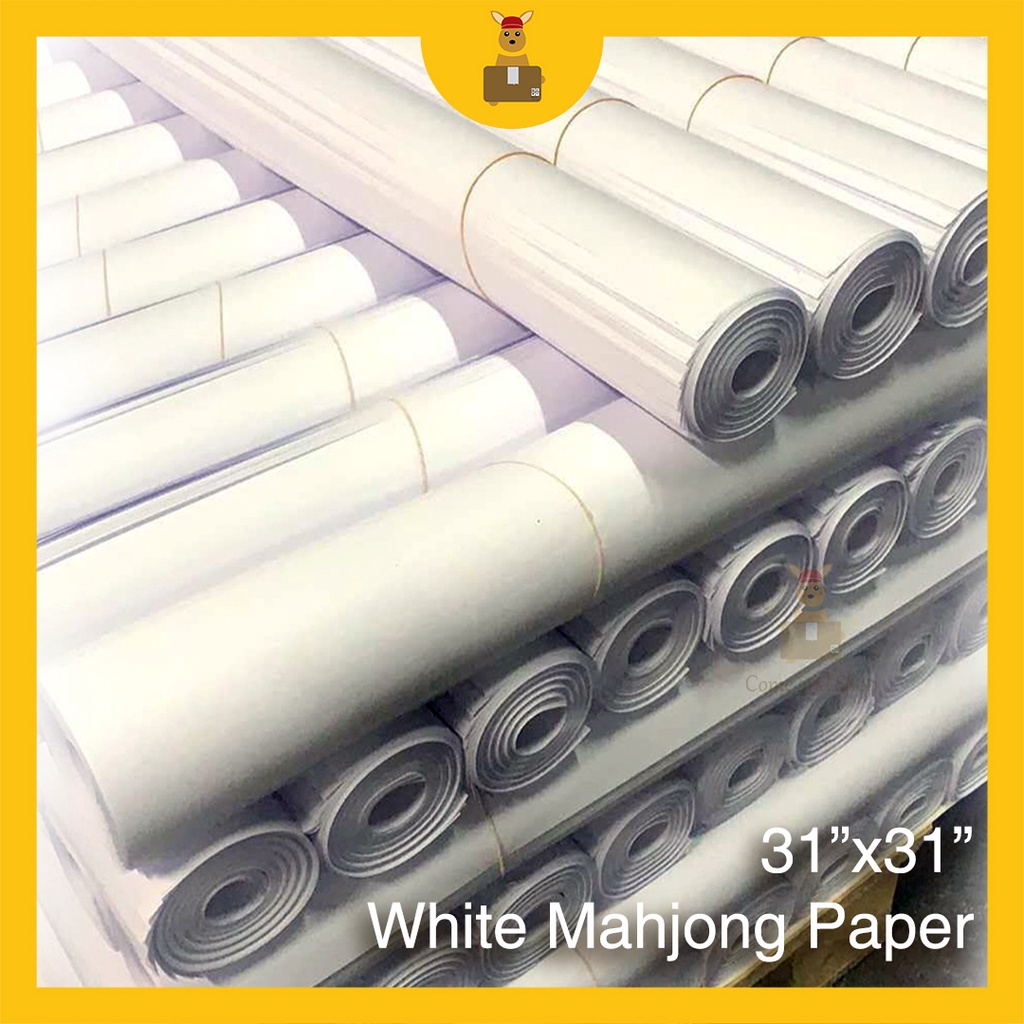 31" x 31" Mahjong Paper (White) Kertas Mahjung Putih (30 sheets/50 sheets | 31" x 31" | 50gsm)