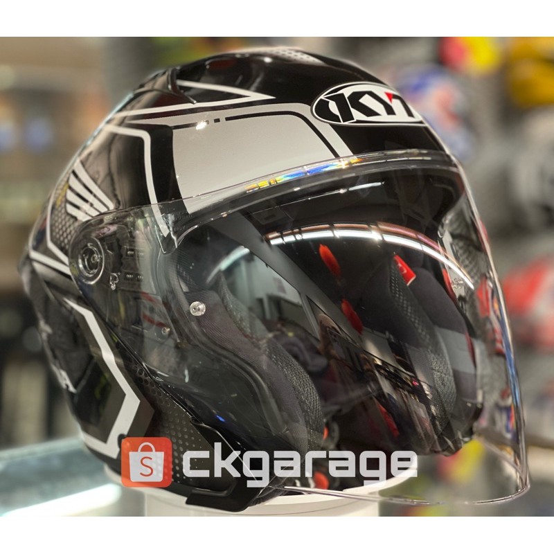 New Helmet Kyt Nfj Honda White Red Demon Latest Double Visor Original Ckgarage Ckoutlet Shopee Malaysia