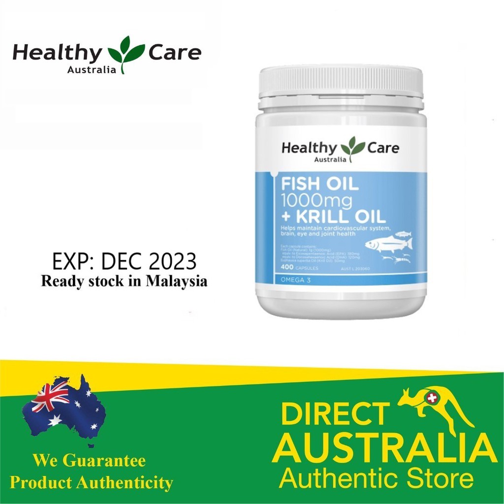 Buy Healthy Care Fish Oil 1000mg Krill Oil 400 Capsules Seetracker Malaysia