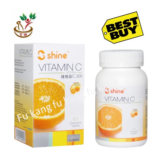 Shine Vitamin C Plus 500mg 60'S | Shopee Malaysia