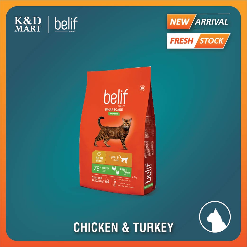 Belif Cat Food 18kg Chicken & Turkey Shopee Malaysia