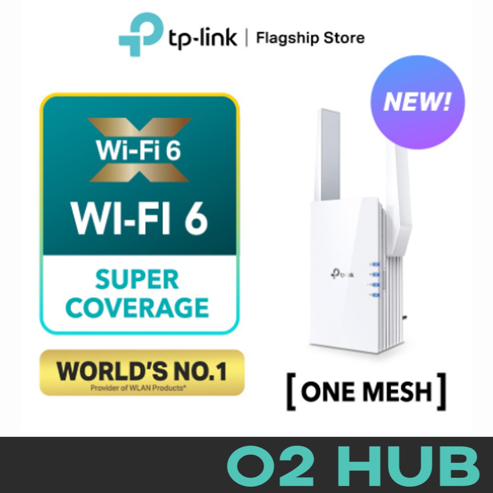 TP-LINK RE605X Onemesh AX1800 WiFi 6 Wireless AX WiFi Range Extender ...