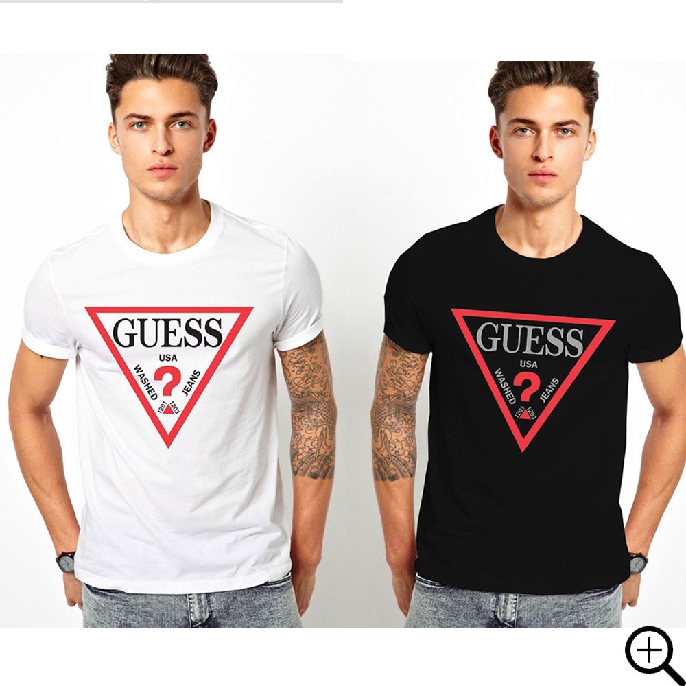 jeg er sulten Derved Pioner GUESS Logo New T Shirt Men Clothing Fashion Simple Size S-3XL | Shopee  Malaysia