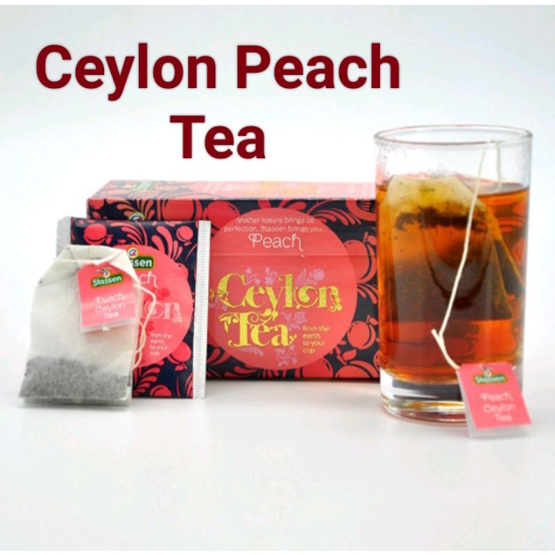 Peach Flavoured Tea 25 Enveloped Paper Tea Bags Shopee Malaysia