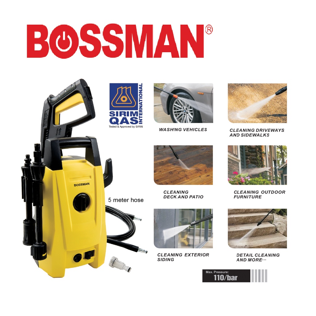 BOSSMAN BPC-117 High Pressure Cleaner 110bar 1400W