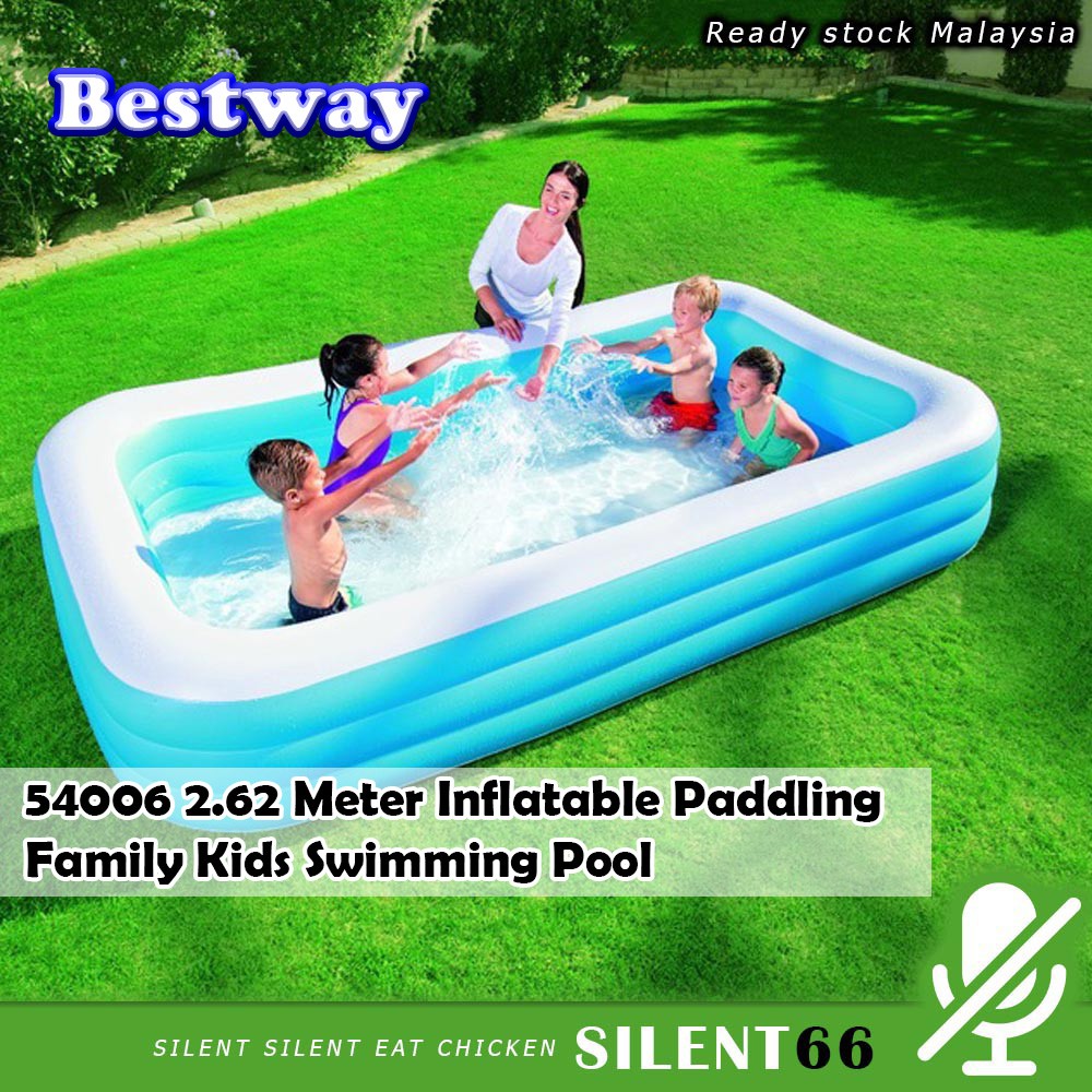 READY STOCK 54006 INFLATABLE PADDLING Swimming pool Family -BESTWAY ...