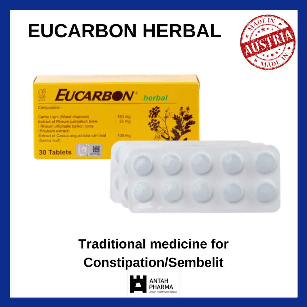 Eucarbon Herbal 500mg Tablets 30's | Shopee Malaysia