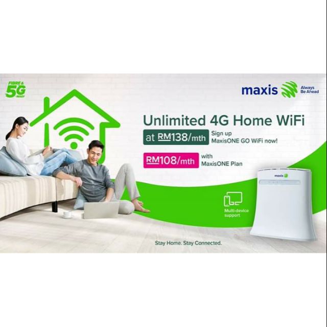 Maxis Unlimited 4g Home Wifi Maxisone Go Wifi Unlimited Data Shopee Malaysia