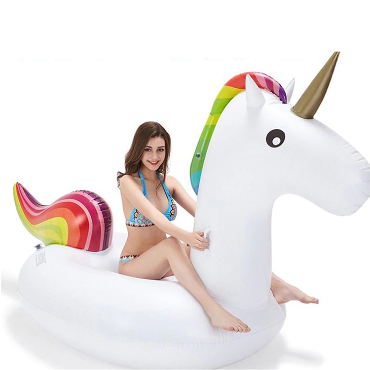 Inflatable Float Adult Summer Pool Beach Water Recreation Toys Inflatable Unicorn 