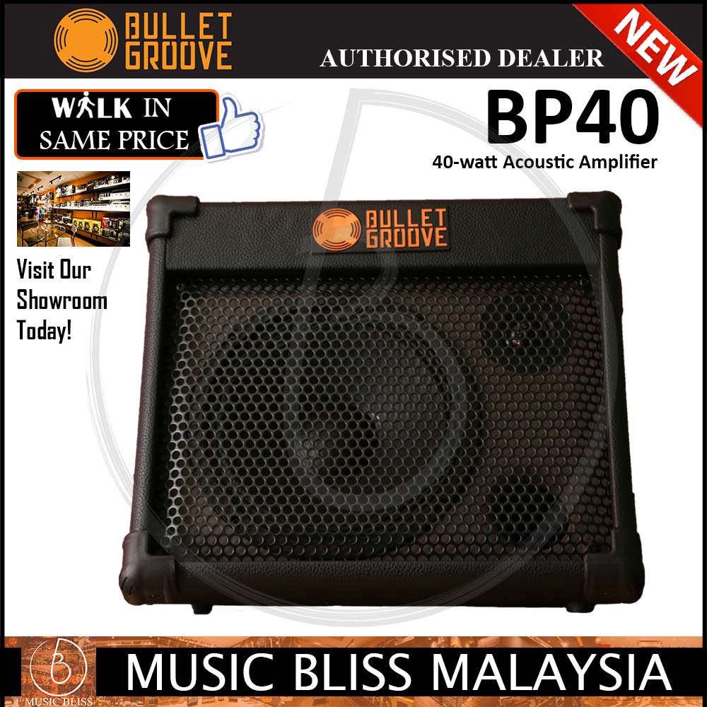 Bullet Groove BP40 Acoustic Amplifier w/USB & Bluetooth connection for
